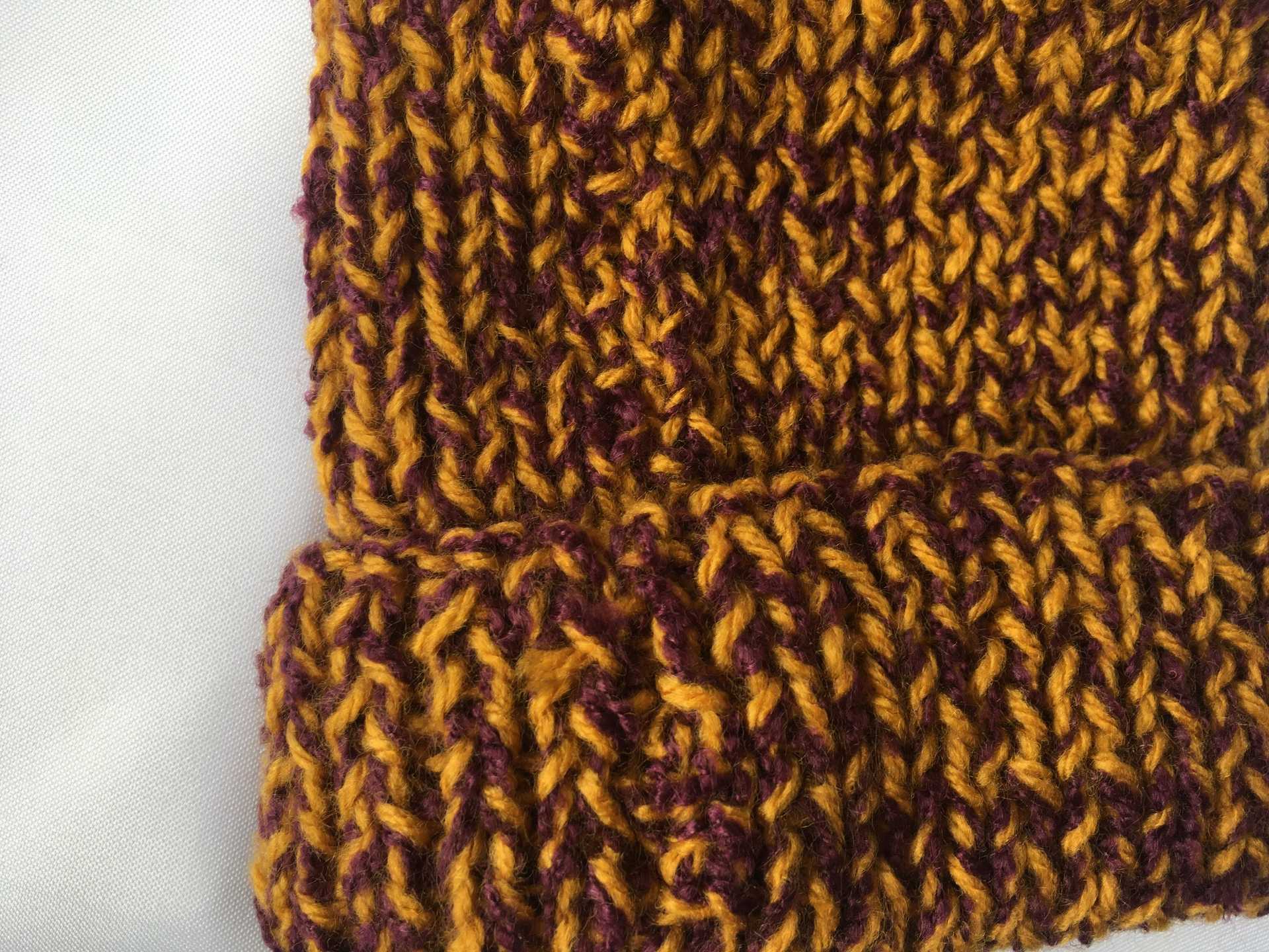 Niño Gorro Matizado Vino Mostaza